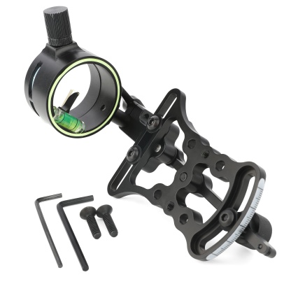 US Dual/1Pin Lever Sight CNC Aluminum Adjustable Bow Sight 
