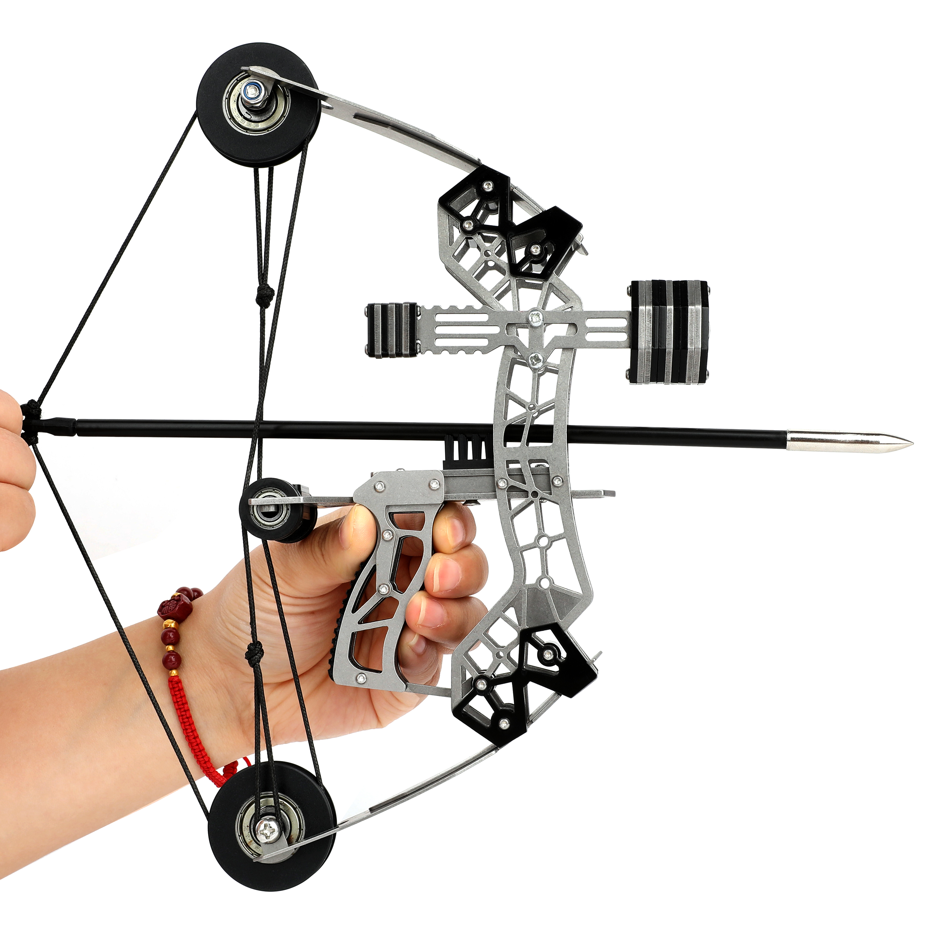 US 10" Mini Compound Bow Kit Arrows Target Pocket Bow 12lbs Archery