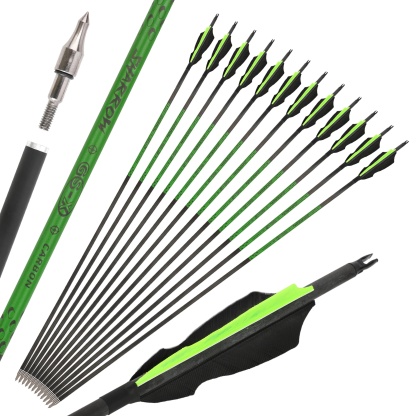 US SHARROW 30" Pure Carbon Hunting Arrows Spine 500 12pcs
