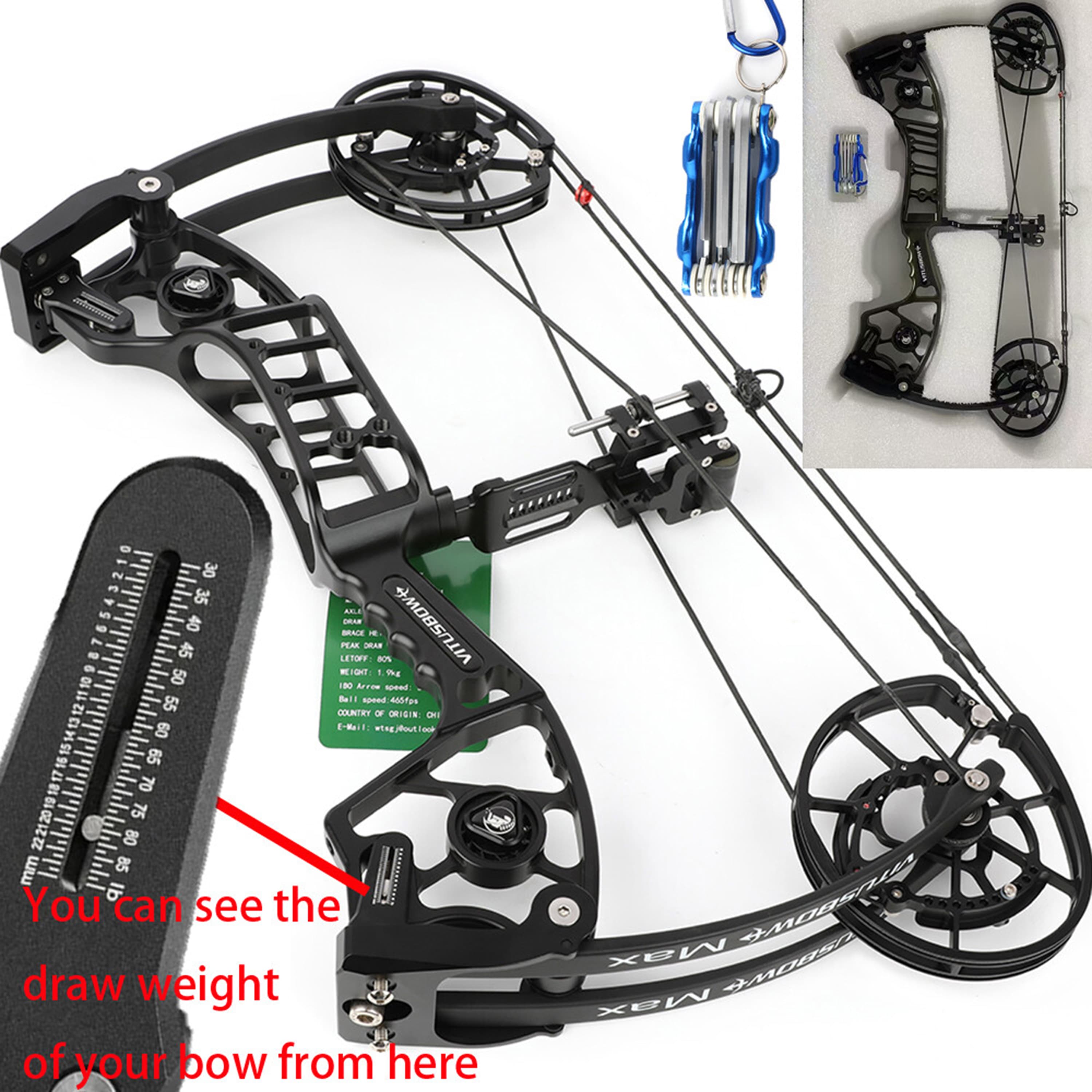 WITUSBOW MAX Dual-Use Compound Bow 30-80lbs Adjustable Archery & Steel Ball 