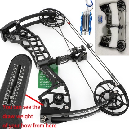 WITUSBOW MAX Dual-Use Compound Bow 30-80lbs Adjustable Archery & Steel Ball 