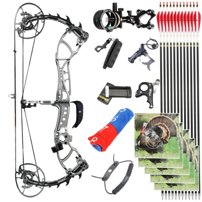 WOLF LEADER Archery Compound Bow 45-70lbs Target Kit Hunting