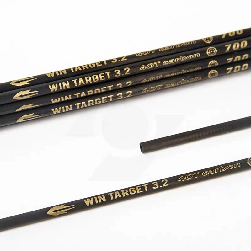Win Target 40T High-quality Pure Carbon Arrow Shaft Sp350-1000 with Beiter Nocks Tips 12PCS