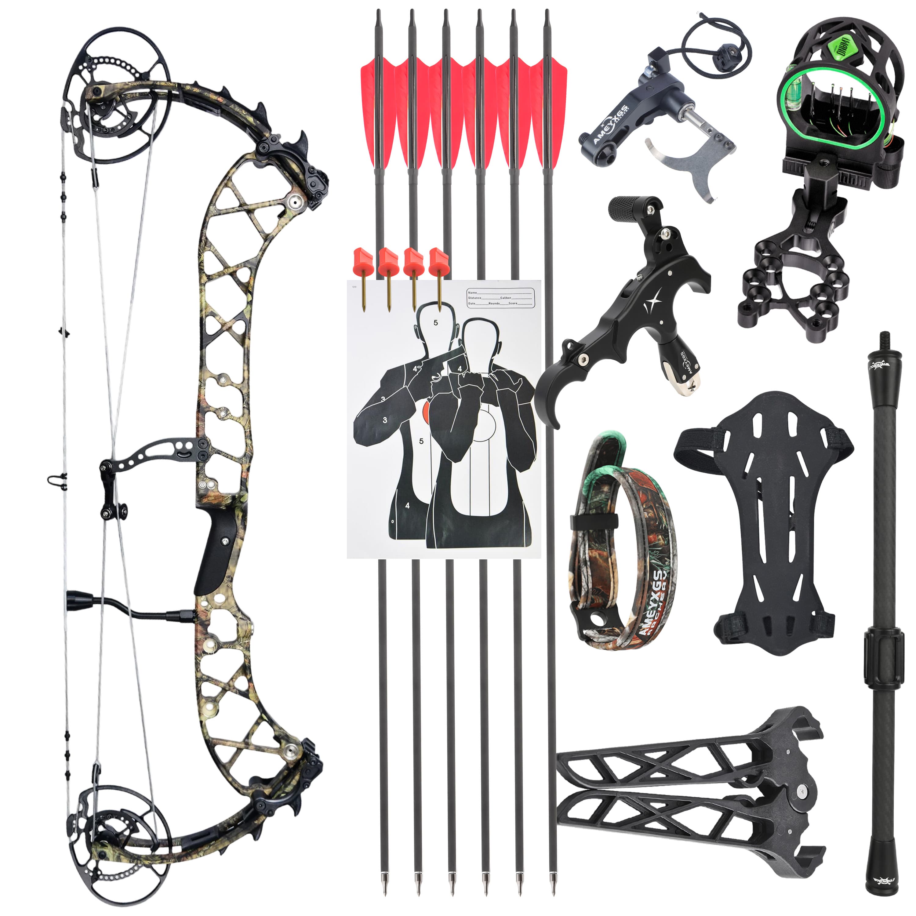 Wolf Leader  Archery Compound Bow 50-70lbs Target Kit Hunting