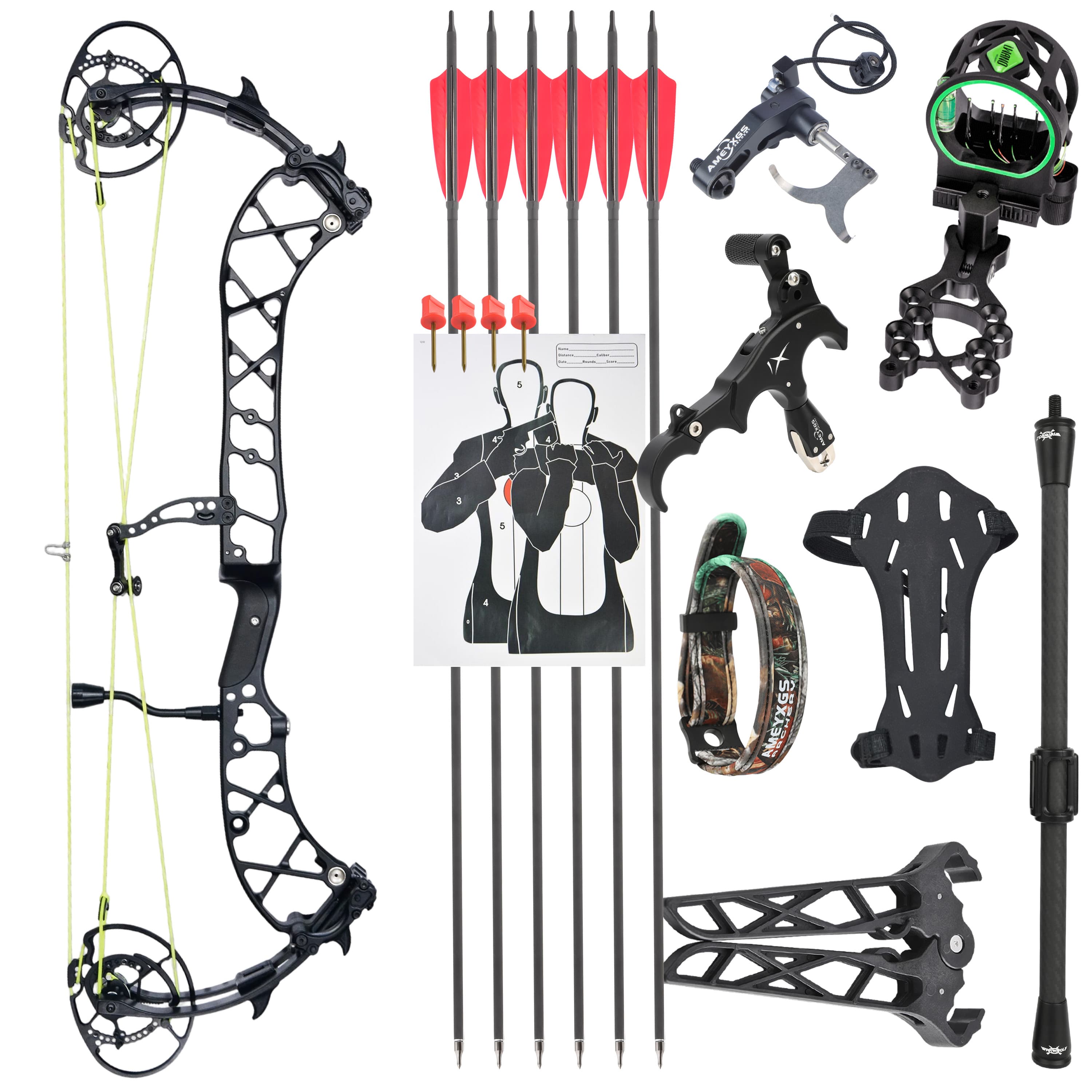 Wolf Leader  Archery Compound Bow 50-70lbs Target Kit Hunting
