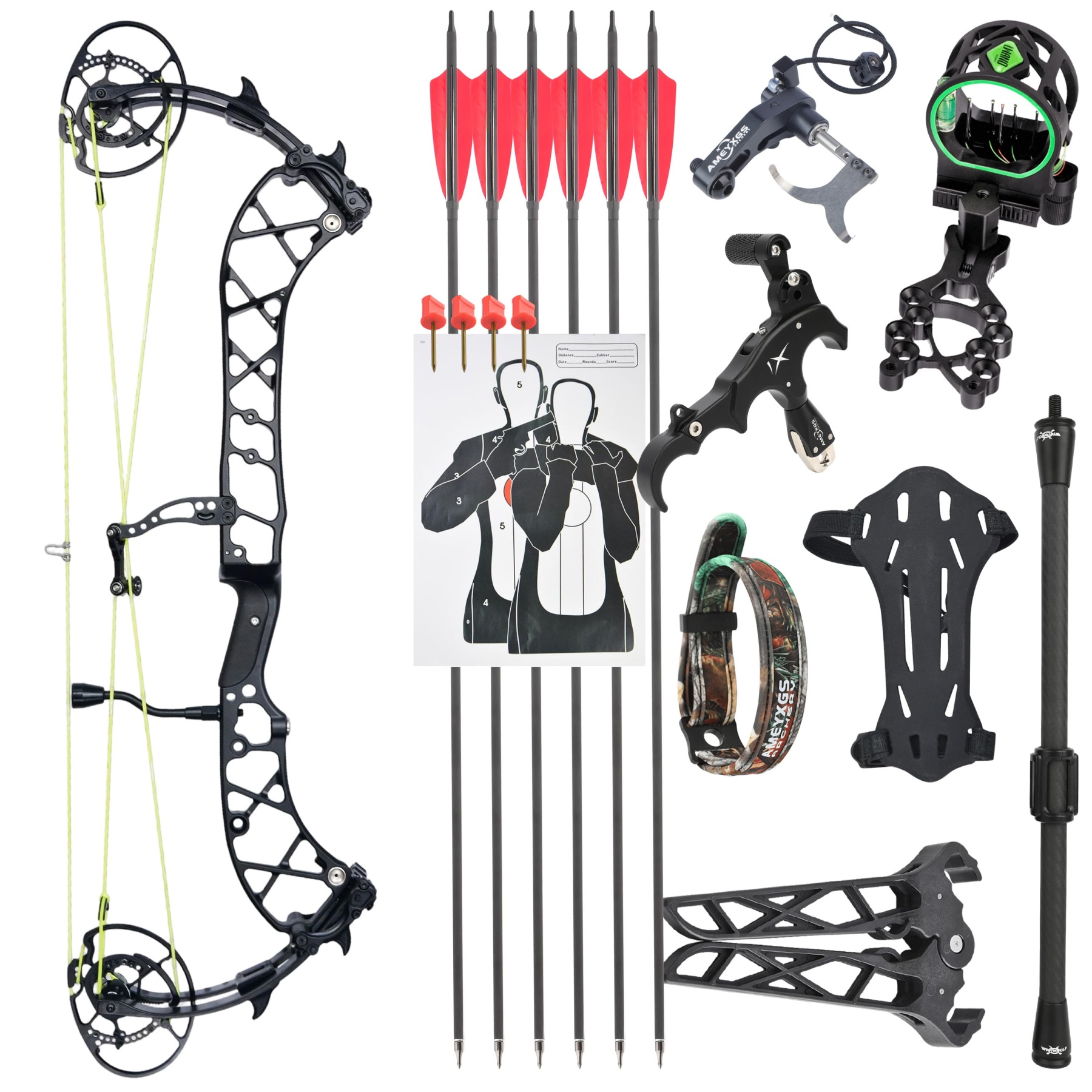 Wolf Leader  Archery Compound Bow 50-70lbs Target Kit Hunting