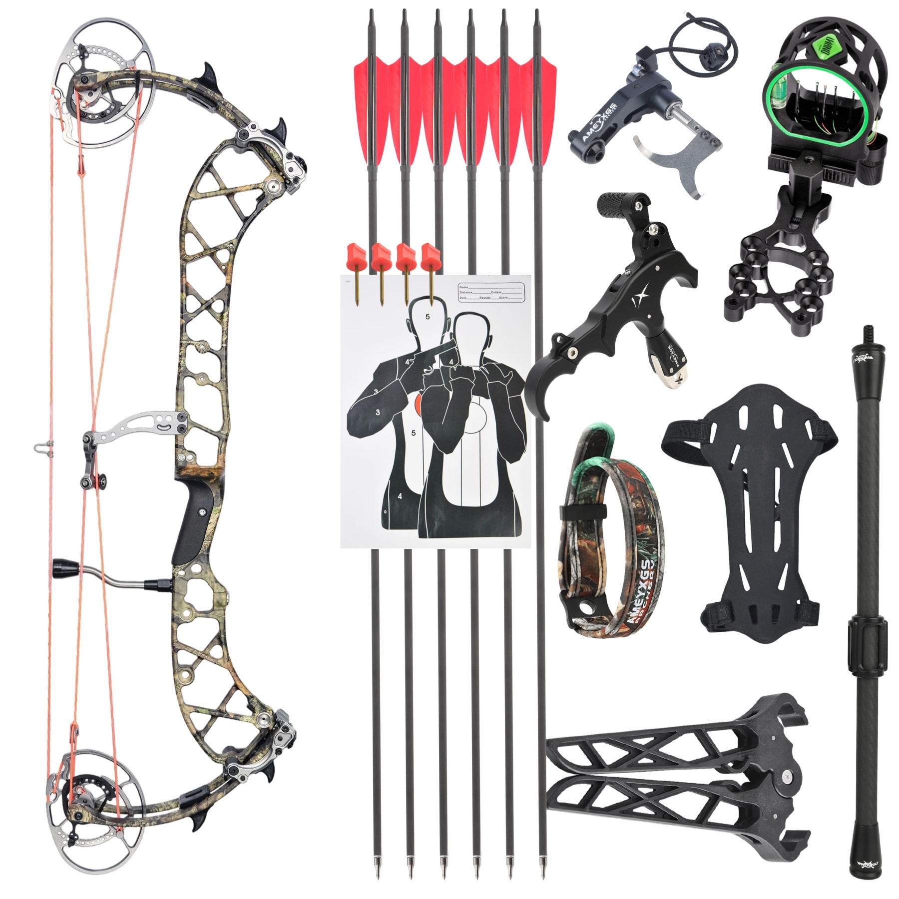 Wolf Leader  Archery Compound Bow 50-70lbs Target Kit Hunting
