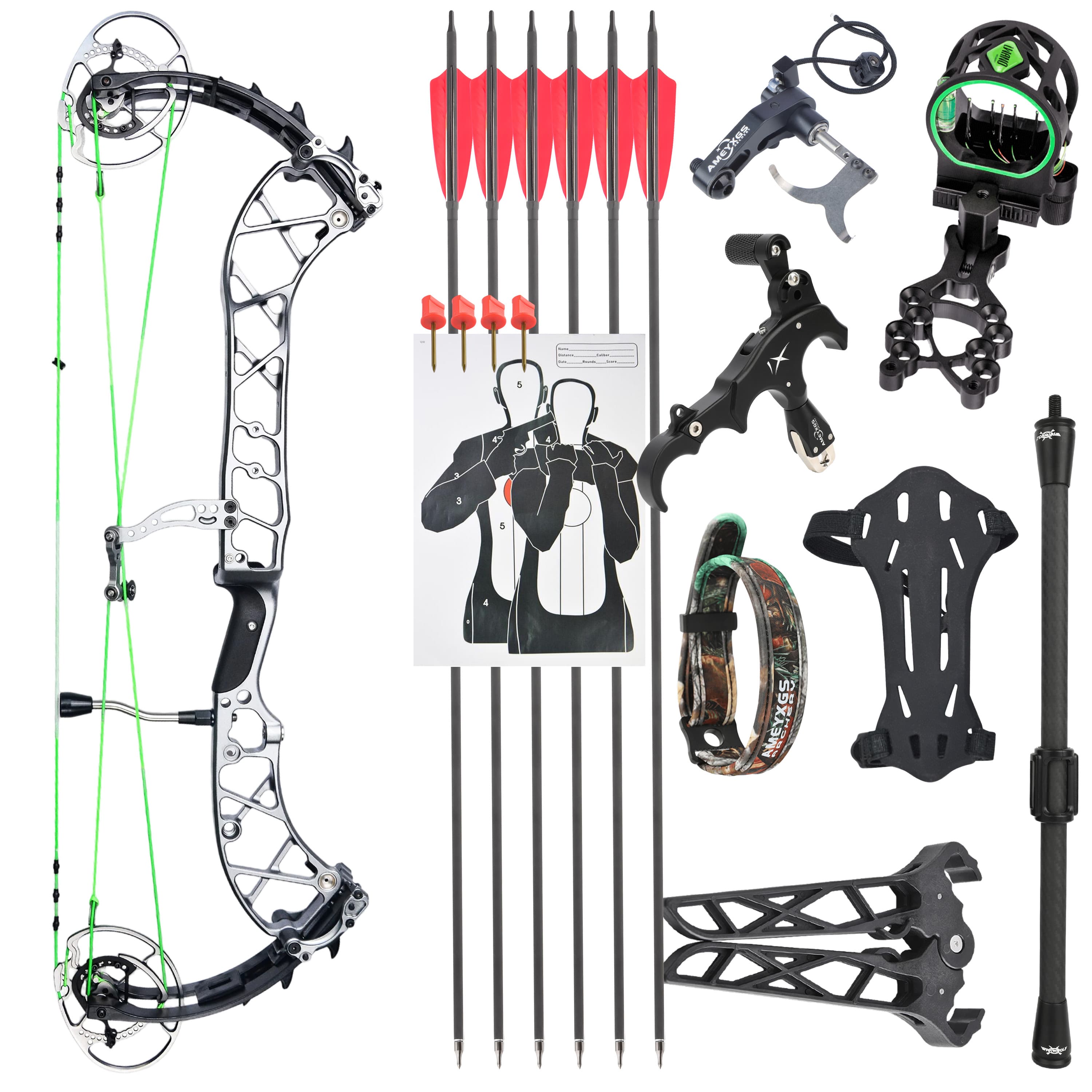 Wolf Leader  Archery Compound Bow 50-70lbs Target Kit Hunting