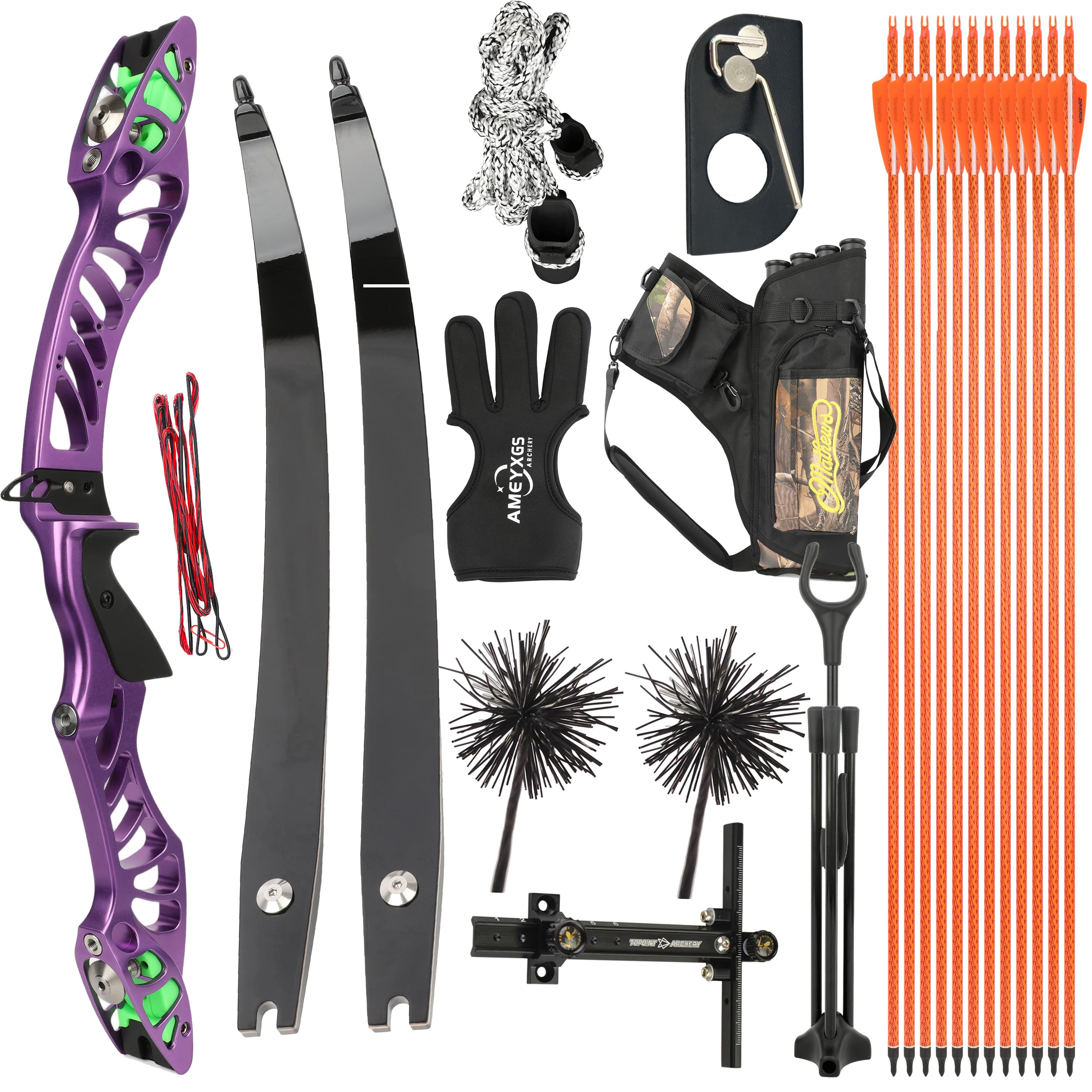 X-Pulse Archery Recurve Bow Kit 16-40bs Takedown Shooting