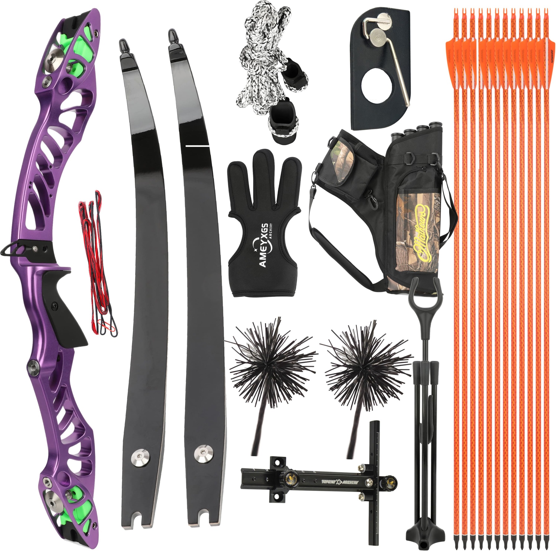 X-Pulse Archery Recurve Bow Kit 16-40bs Takedown Shooting