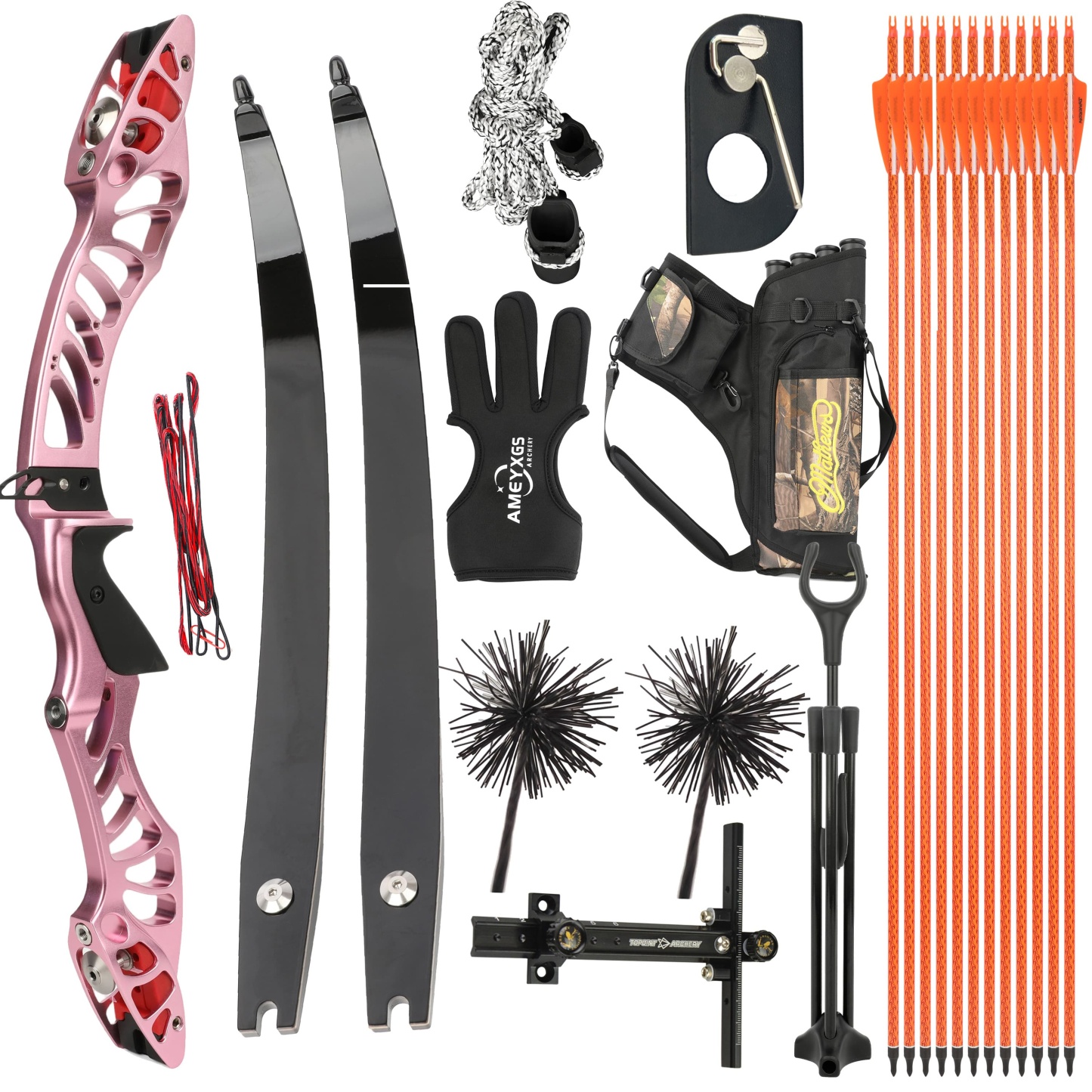 X-Pulse Archery Recurve Bow Kit 16-40bs Takedown Shooting