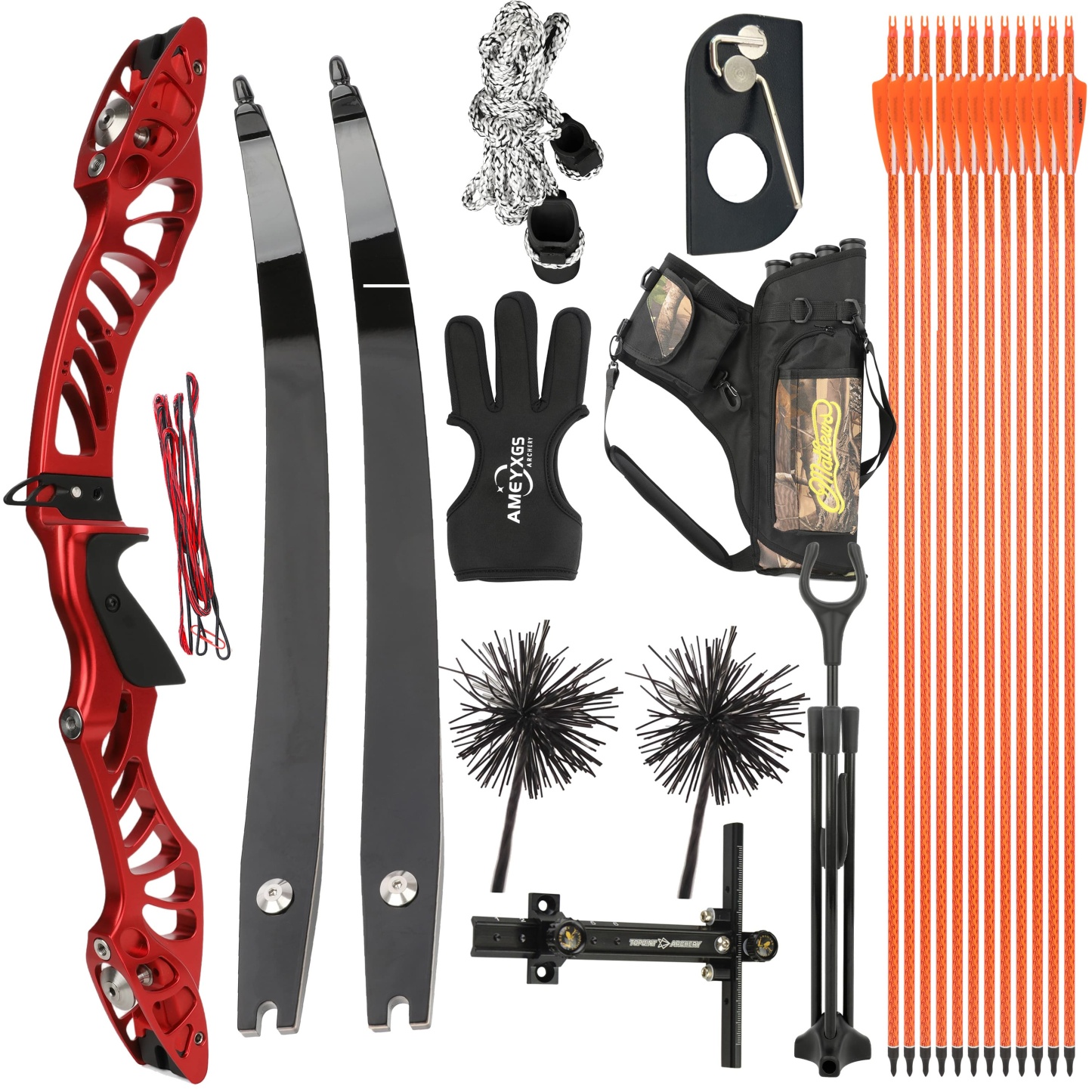 X-Pulse Archery Recurve Bow Kit 16-40bs Takedown Shooting