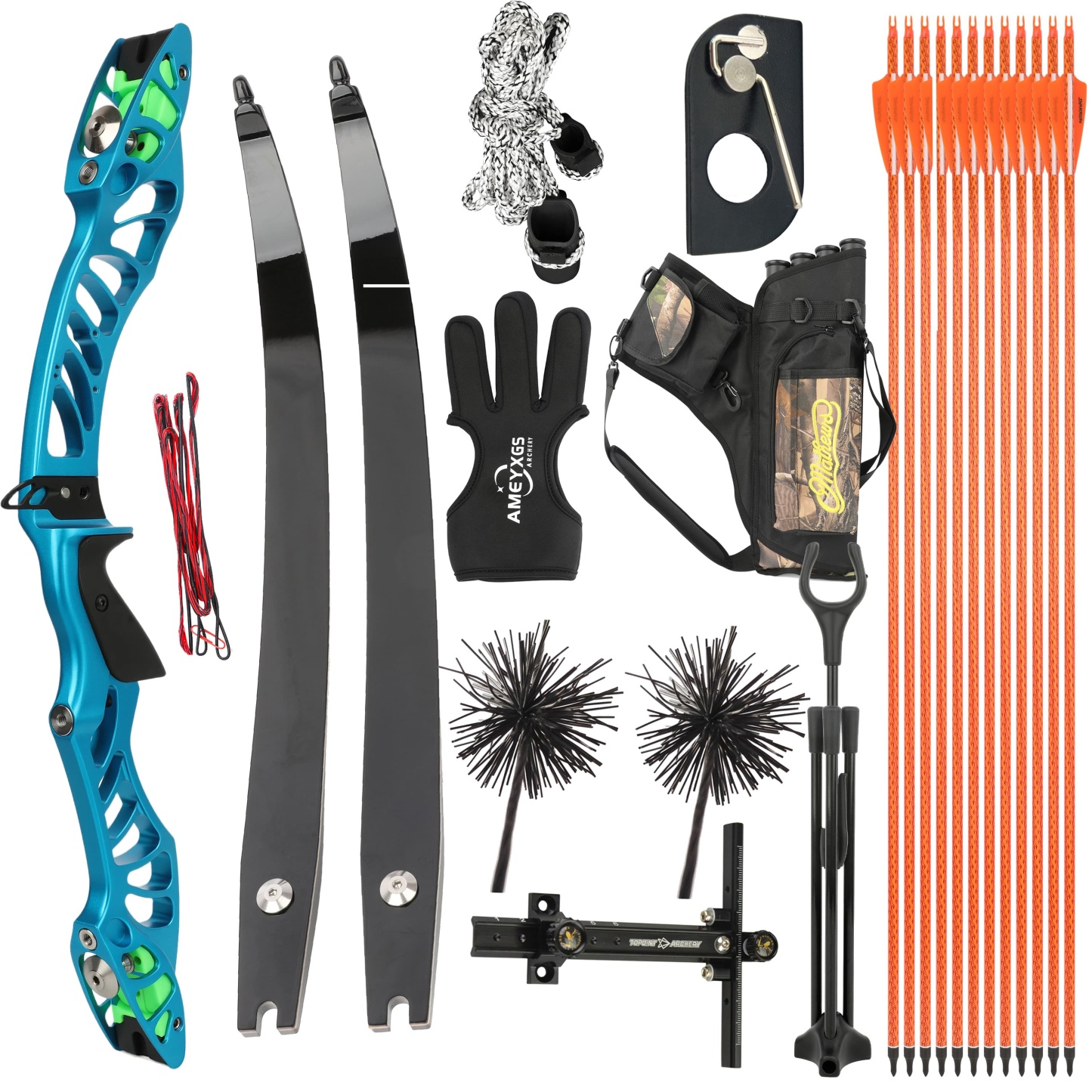 X-Pulse Archery Recurve Bow Kit 16-40bs Takedown Shooting