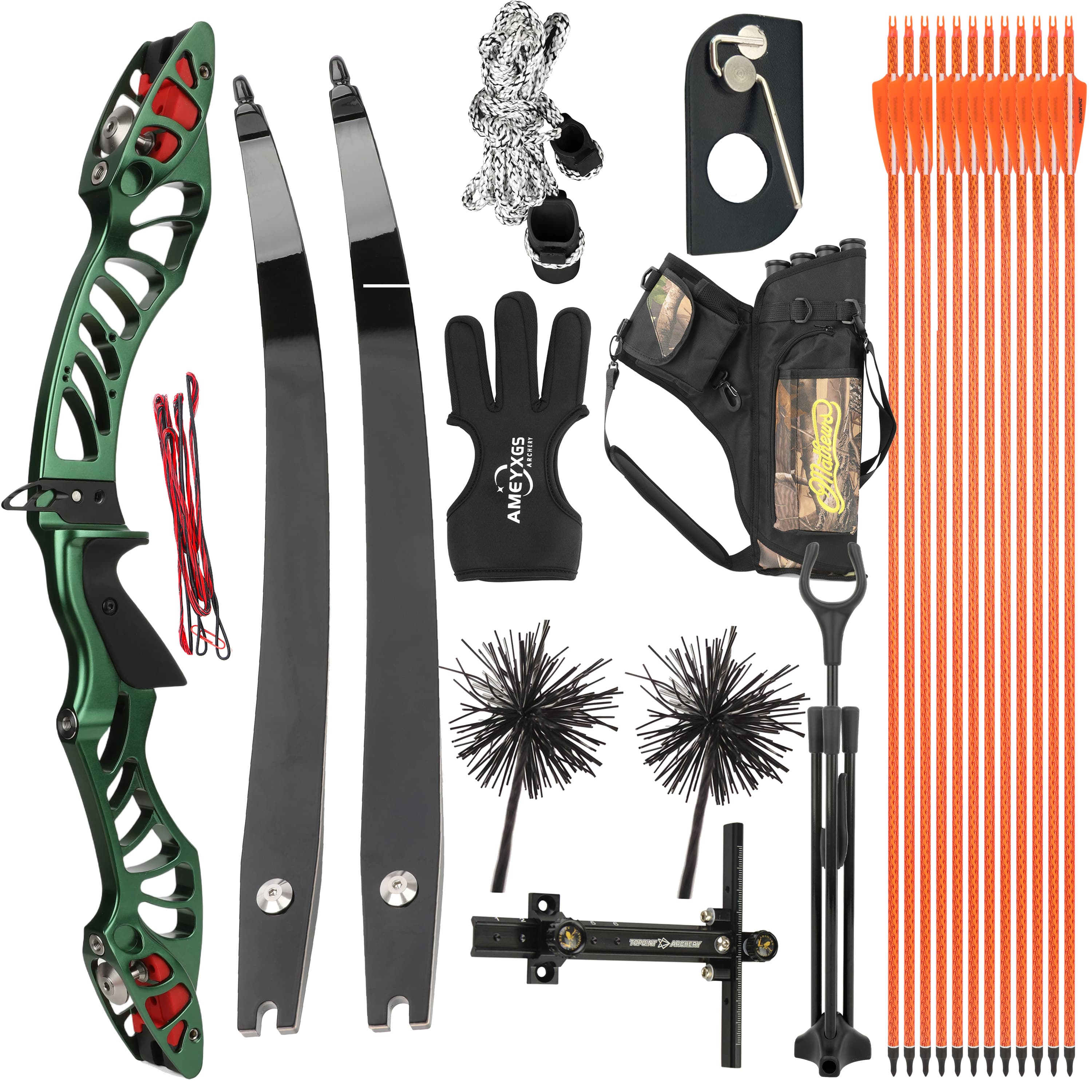 X-Pulse Archery Recurve Bow Kit 16-40bs Takedown Shooting