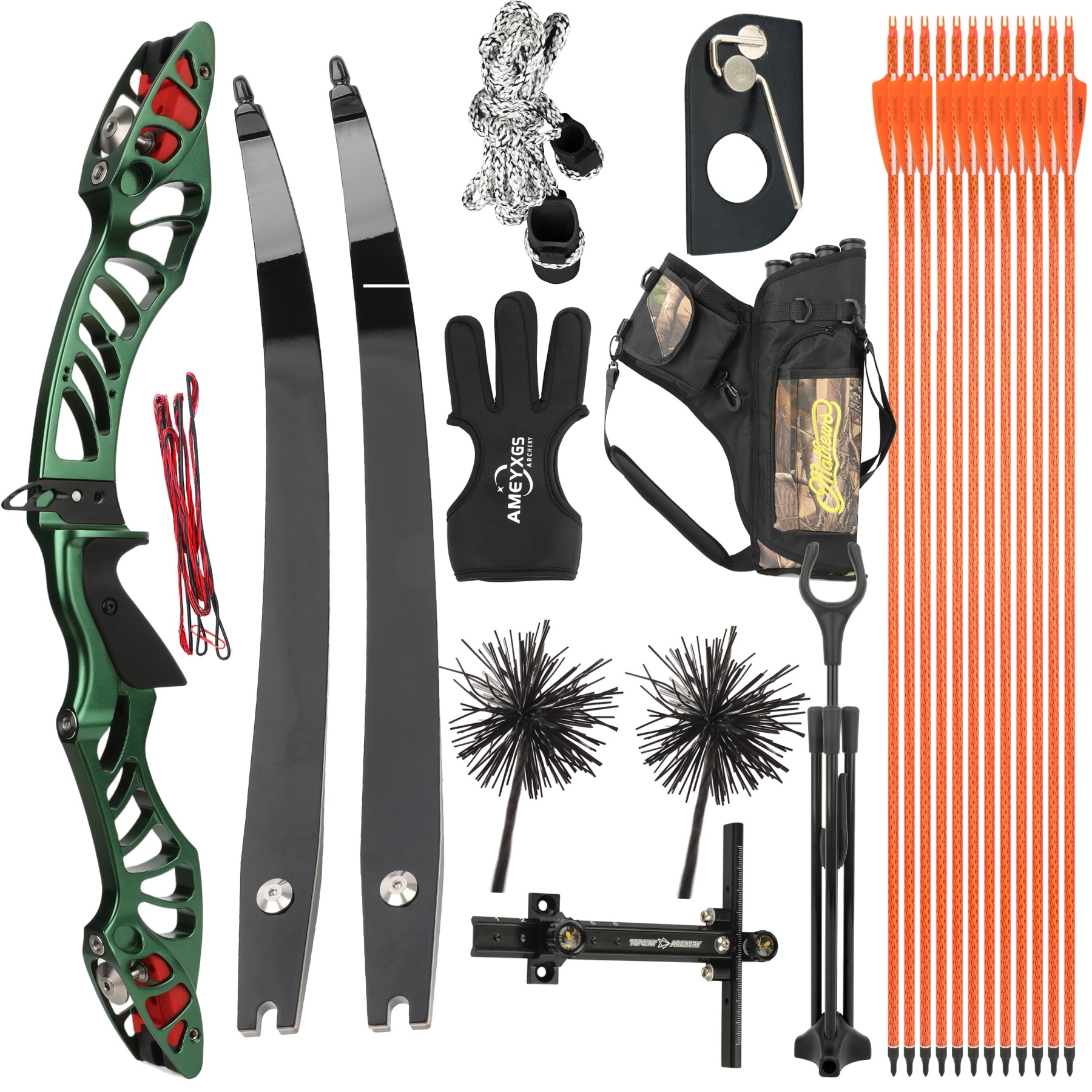 X-Pulse Archery Recurve Bow Kit 16-40bs Takedown Shooting