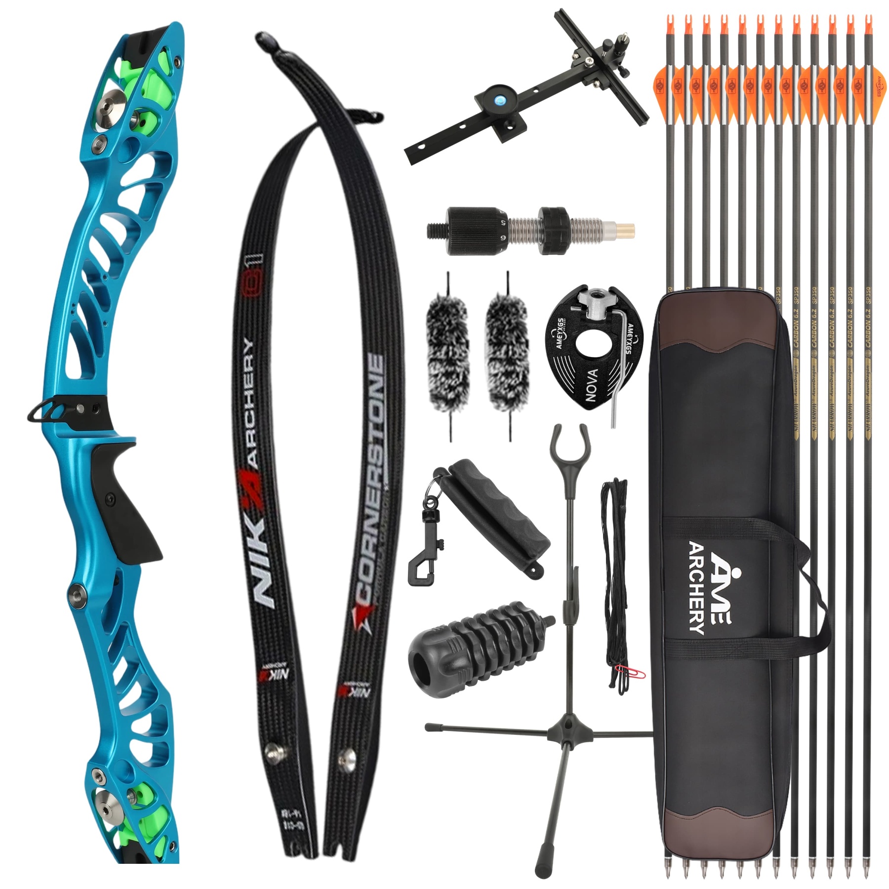 X-Pulse Archery Recurve Bow Kit 18-46bs Takedown Shooting