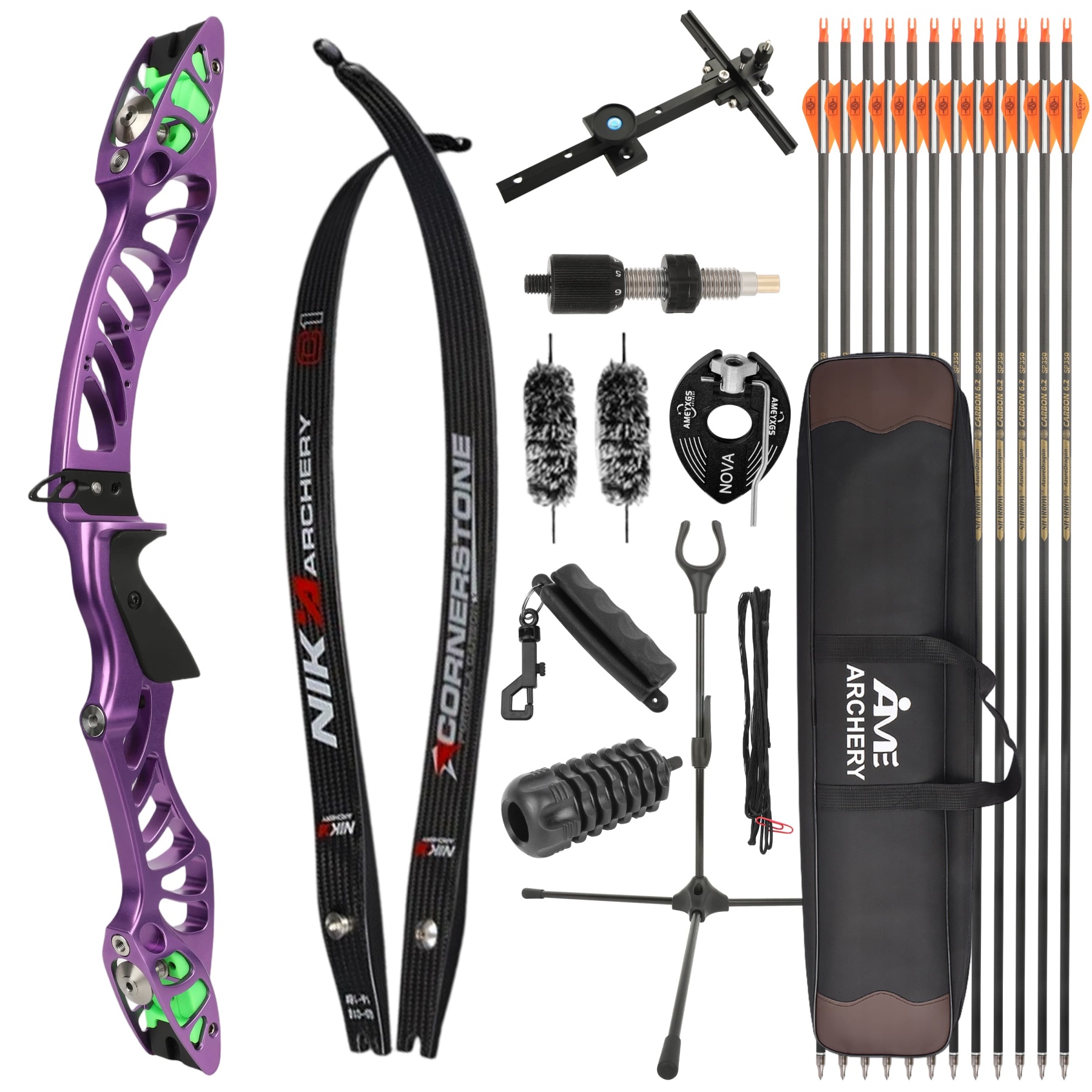 X-Pulse Archery Recurve Bow Kit 18-46bs Takedown Shooting