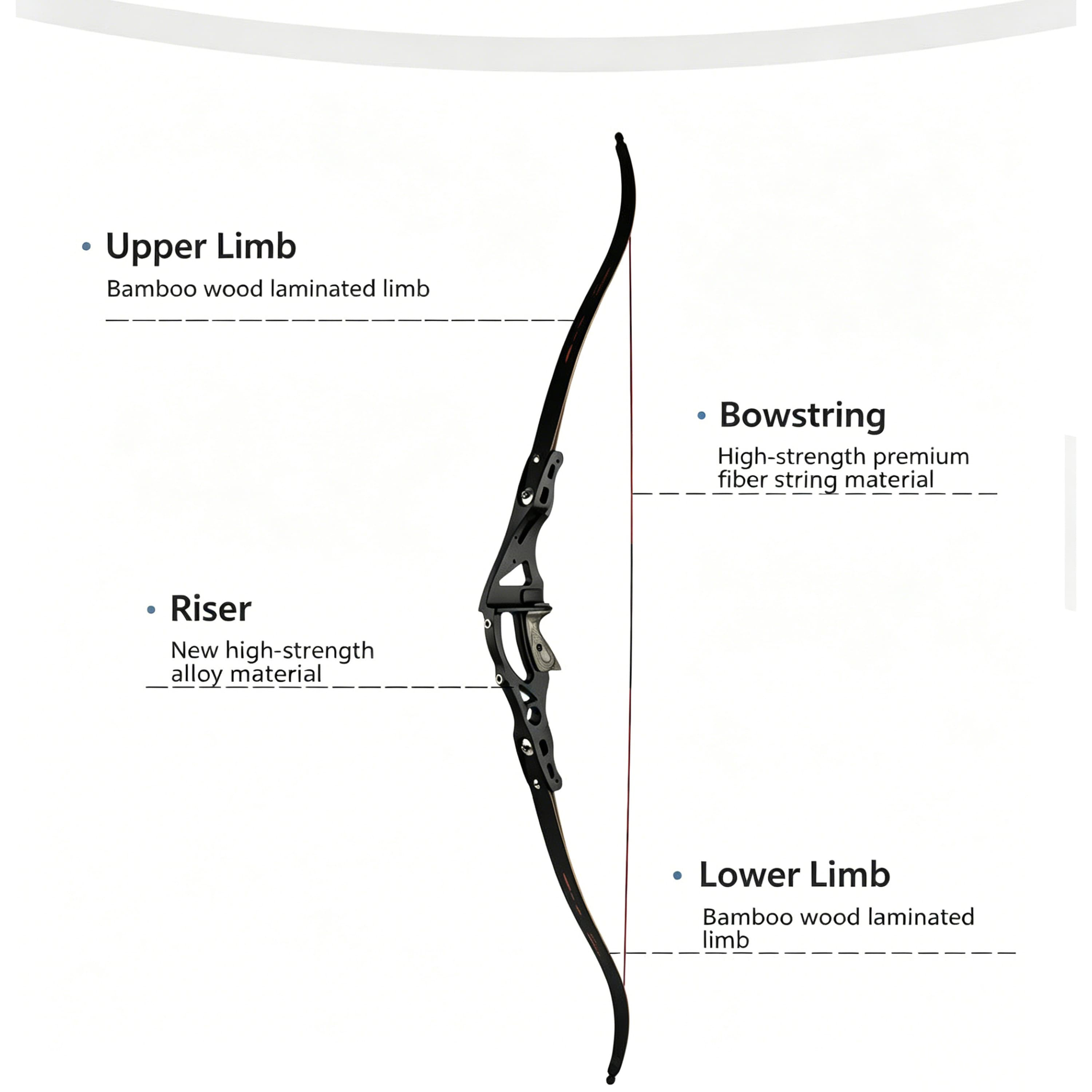 YINOW ILF Hunting Recurve Bow Arrows Set 25-50lbs Takedown BOW
