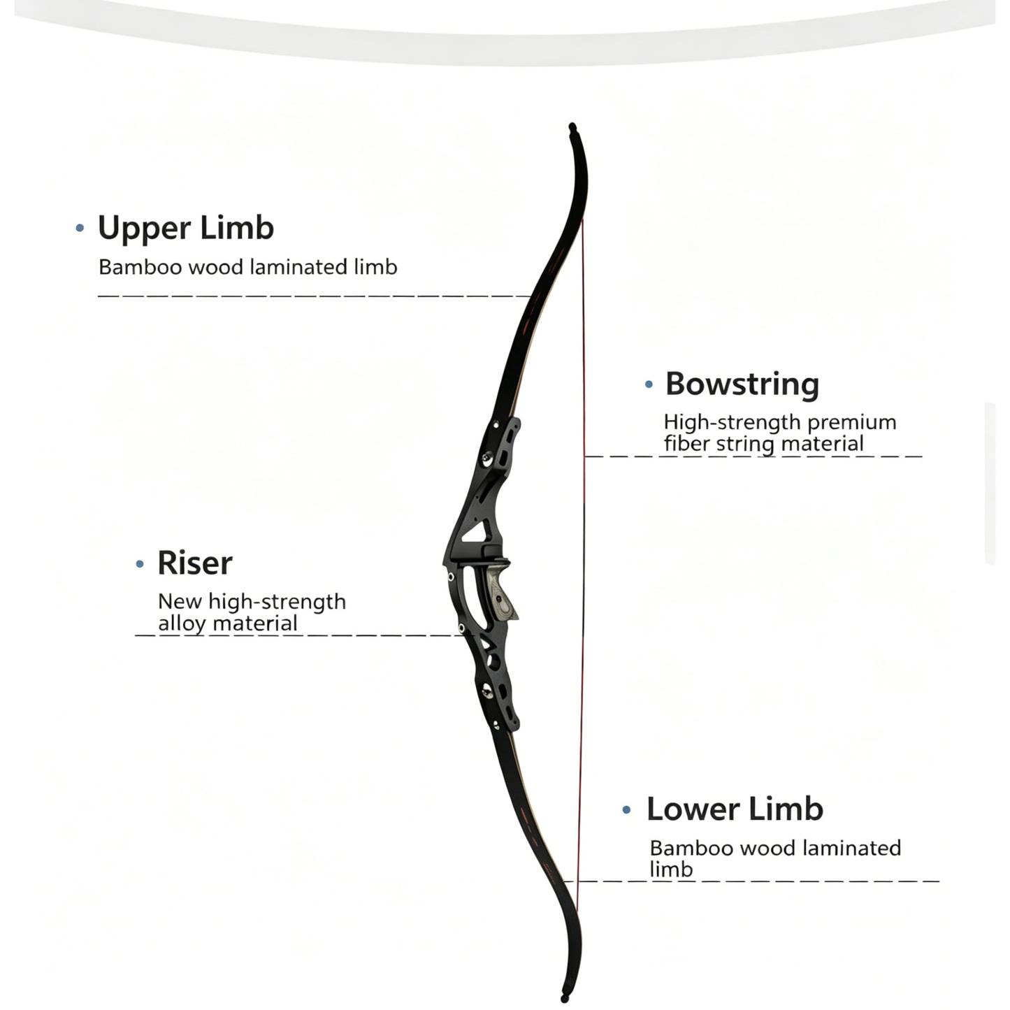 YINOW ILF Hunting Recurve Bow Arrows Set 25-50lbs Takedown BOW