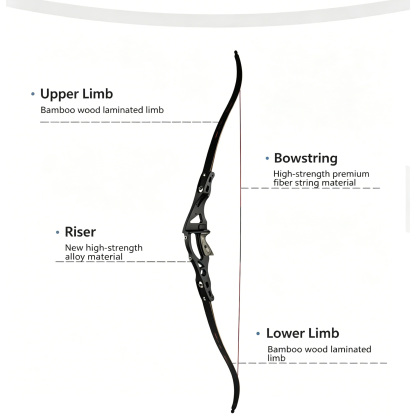 YINOW ILF Hunting Recurve Bow Arrows Set 25-50lbs Takedown BOW