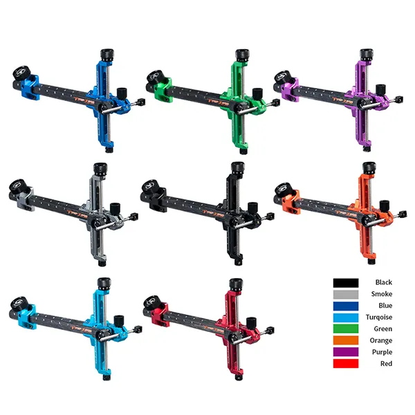 TOPOINT TP1003 Recurve Bow Sight – 9" Extension, Lightweight, Quick-Release, Multiple Colors