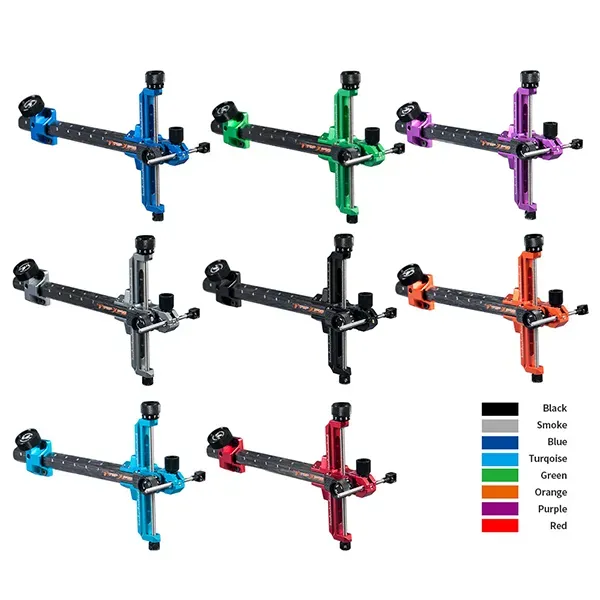 TOPOINT TP1003 Recurve Bow Sight – 9" Extension, Lightweight, Quick-Release, Multiple Colors