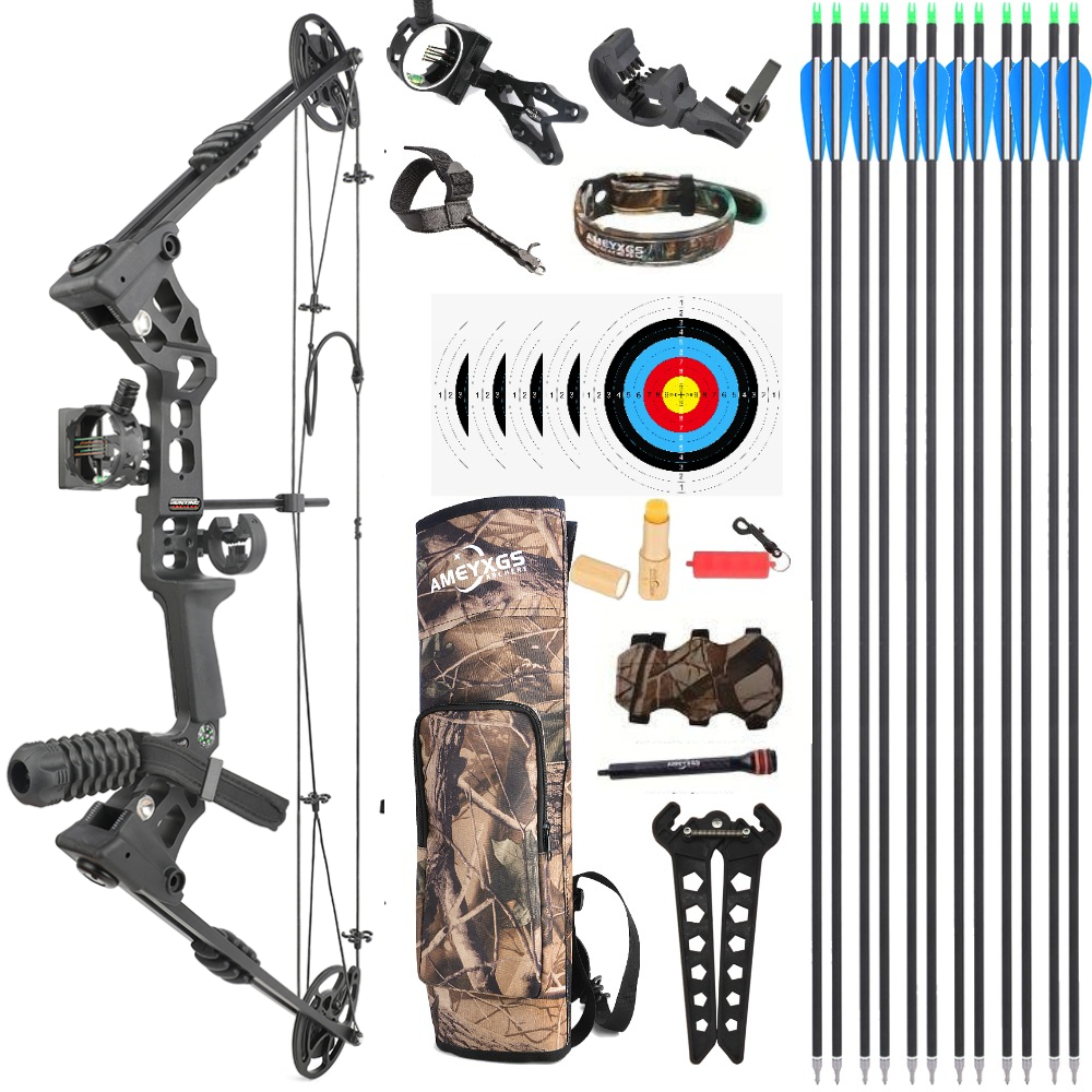 Junxing Dragon  X8 Compound Bow and Arrows Set (20-70lbs Adjustable)
