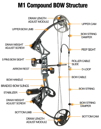 TOPOINT ARCHERY M1 Hunting Compound Bow Set