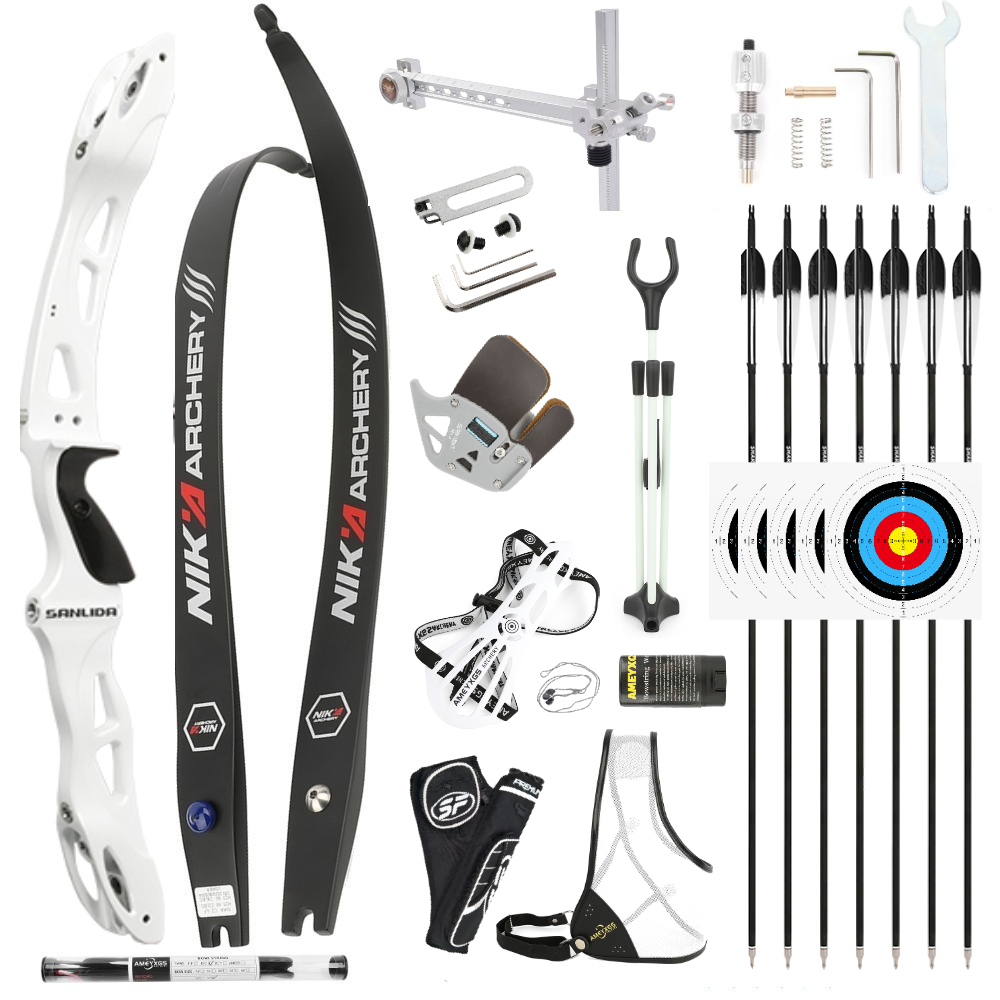 Sanlida Miracle X9 ILF Recurve Set –68inch C2 Carbon Limbs, 12-50LBS Draw Weight, Complete Kit 