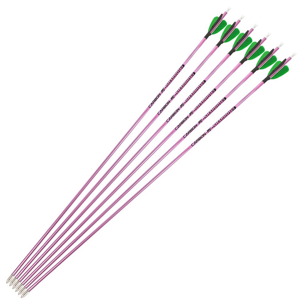 Fire Fox 2-inch Heart-Shaped True Feather Pure Carbon Arrows(12pcs)