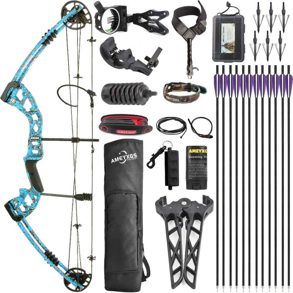 Junxing Archery M131 Navy Blue Compound Bow & Arrow Set 