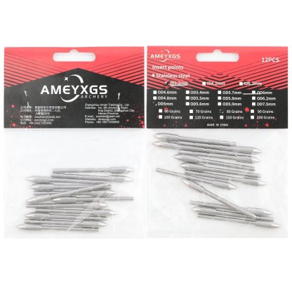 AME ARCHERY 3.2mm Stainless Steel Arrowheads(12pcs)