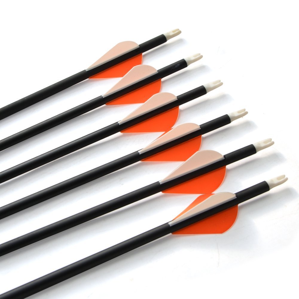 Clearance Sale 500 Spine Orange & White Vanes Hybrid Carbon Arrows (12pcs)