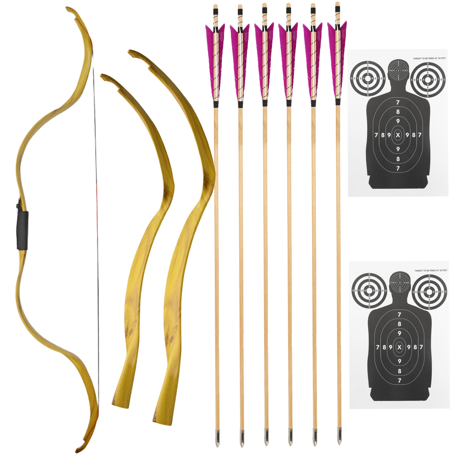 Traditional 20lbs Wooden Recurve Bow for Horseback Archery