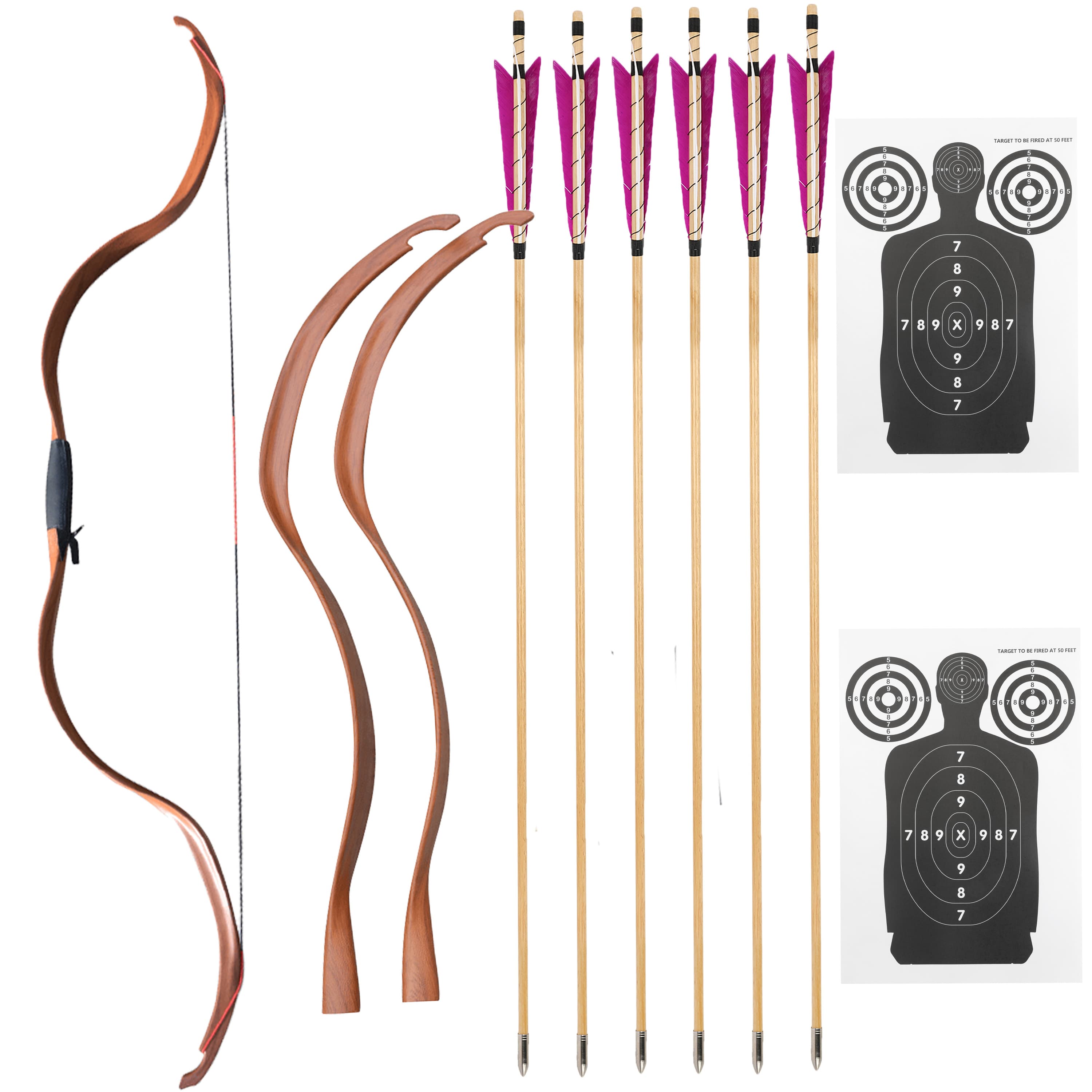 Traditional 20lbs Wooden Recurve Bow for Horseback Archery