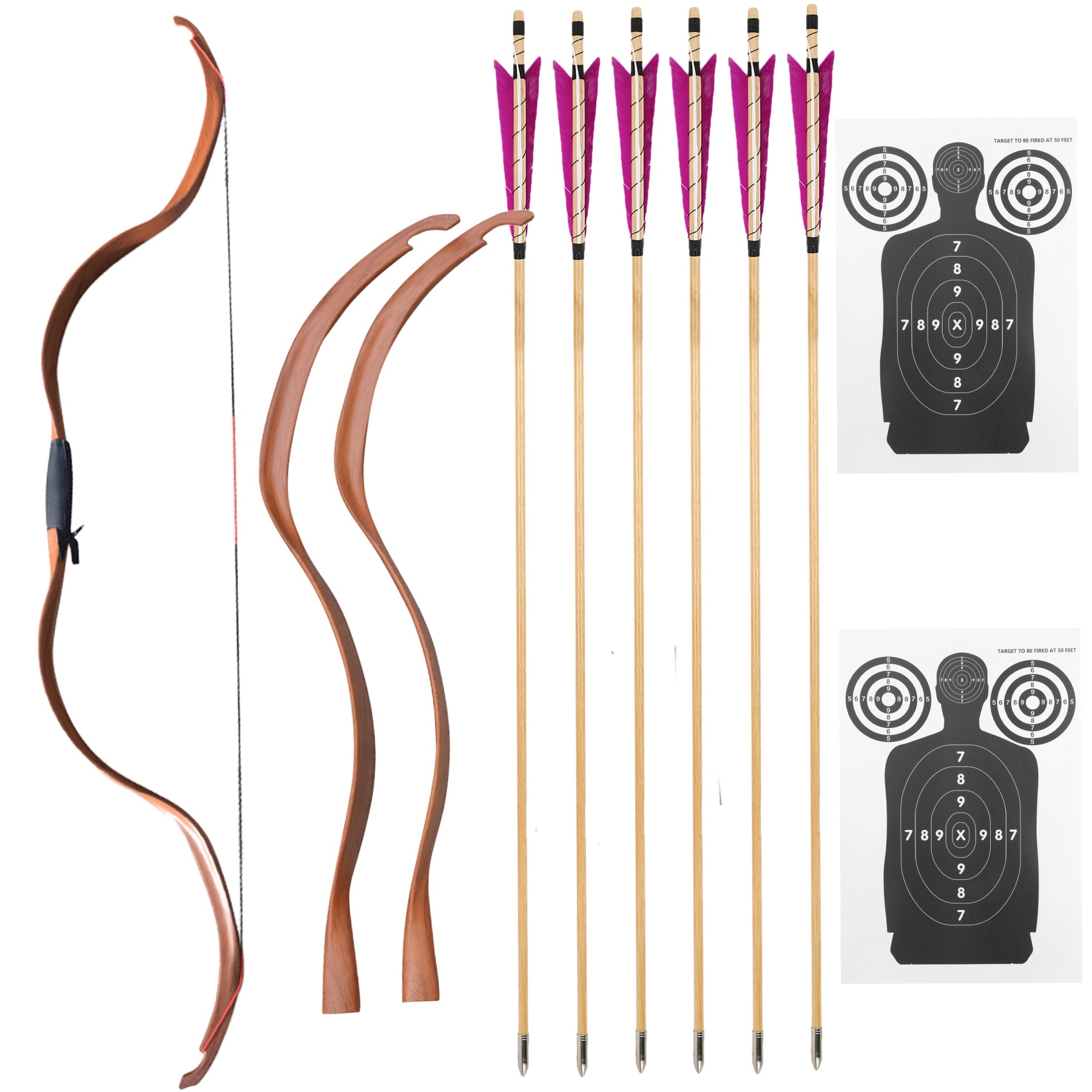 Traditional 20lbs Wooden Recurve Bow for Horseback Archery