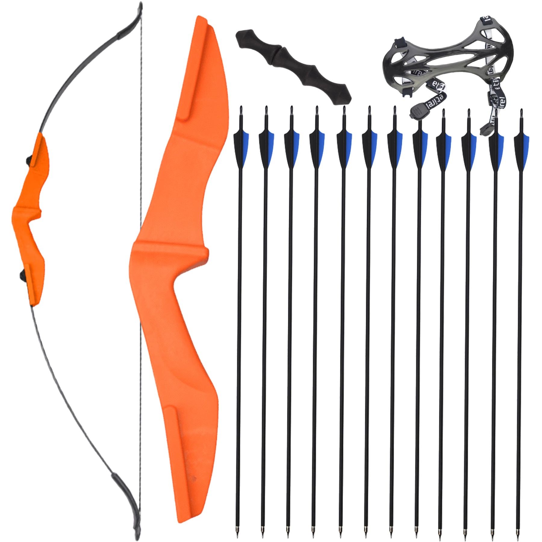 57" Recurve Bow Arrows Set 30-40lbs RH LH Takedown Bow