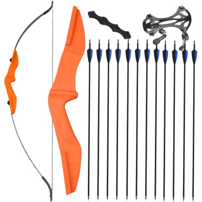 57" Recurve Bow Arrows Set 30-40lbs RH LH Takedown Bow