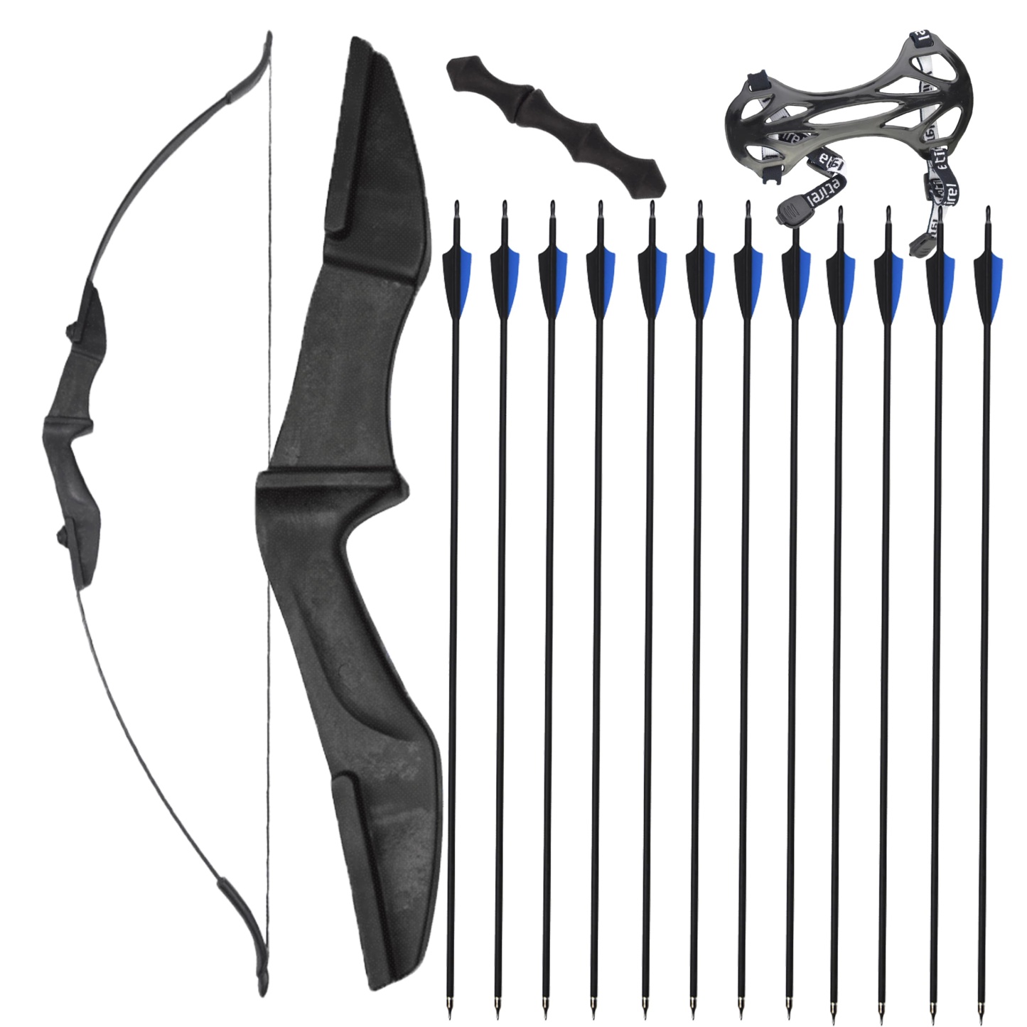 57" Recurve Bow Arrows Set 30-40lbs RH LH Takedown Bow