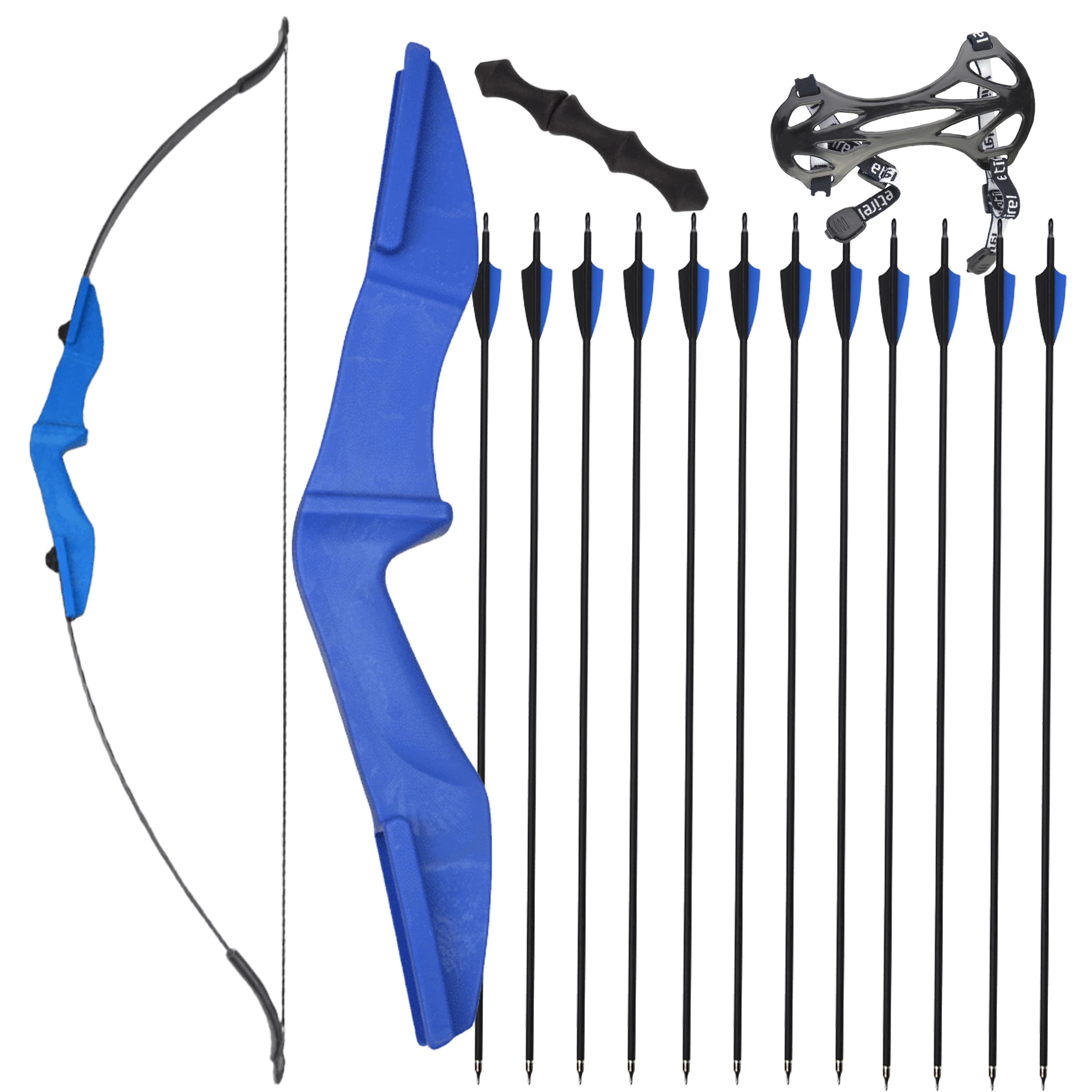 57" Recurve Bow Arrows Set 30-40lbs RH LH Takedown Bow