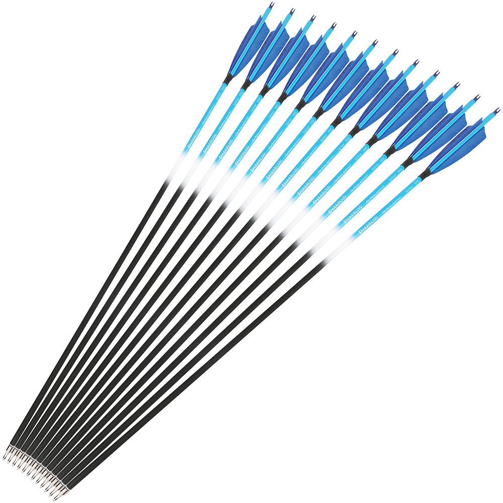 [Copy] AME ARCHERY Blue Mixed Carbon Arrows – Spine 500 (12pcs)