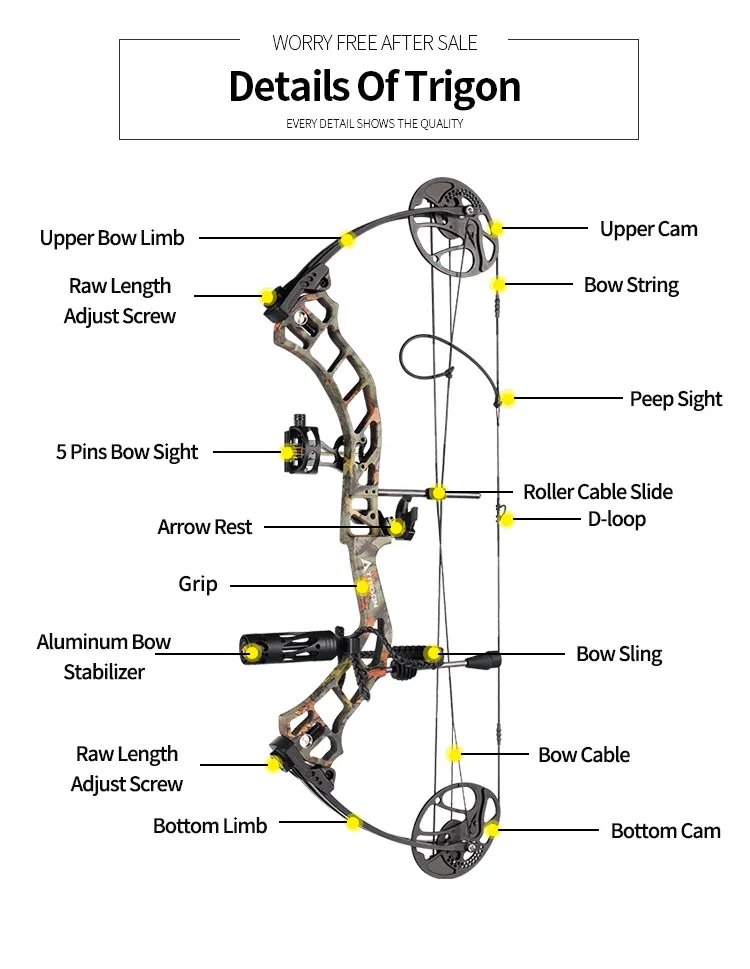 TOPOINT ARCHERY Trigon Hunting Compound Bow Set RH/LH