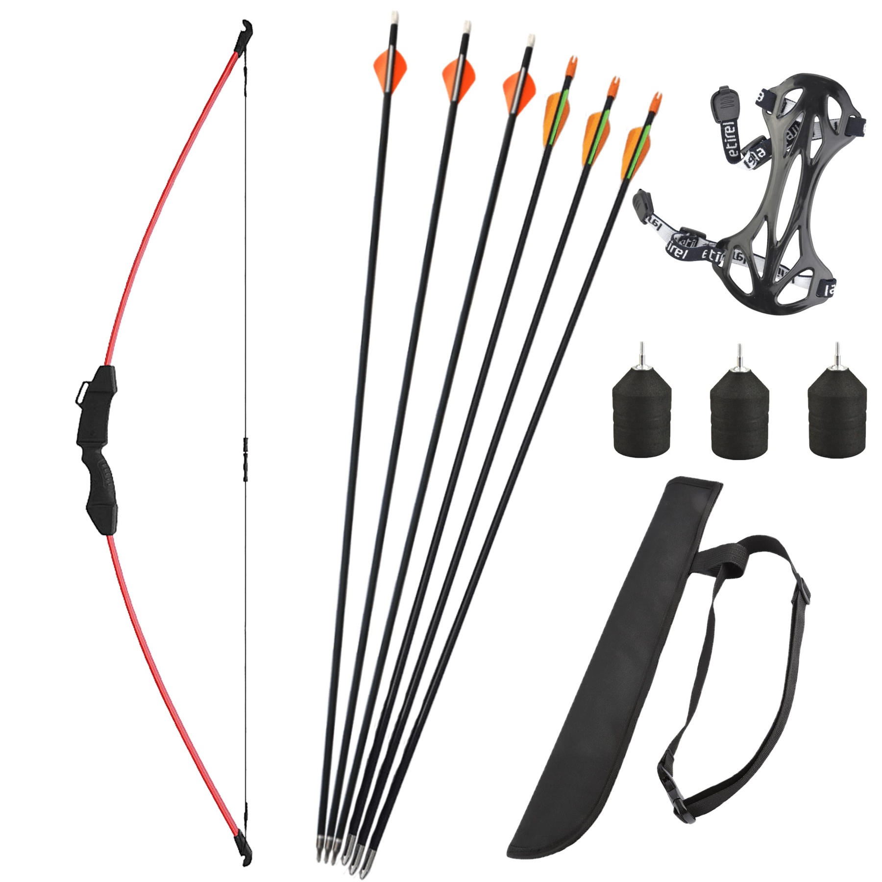 Youth Recurve Bow and Arrow Kit Child Beginner Takedown