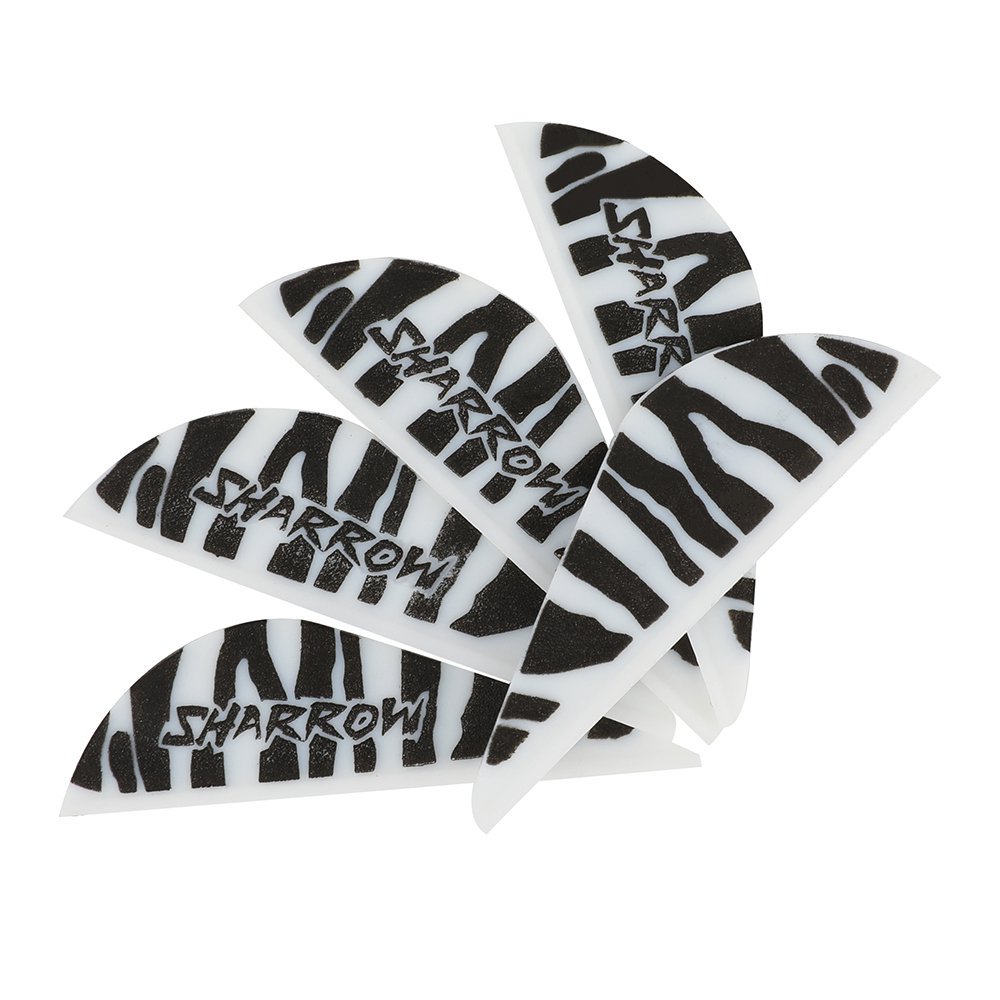 AME Archery Water Drop Zebra Print Rubber Feather – 2 Inch (50pcs)