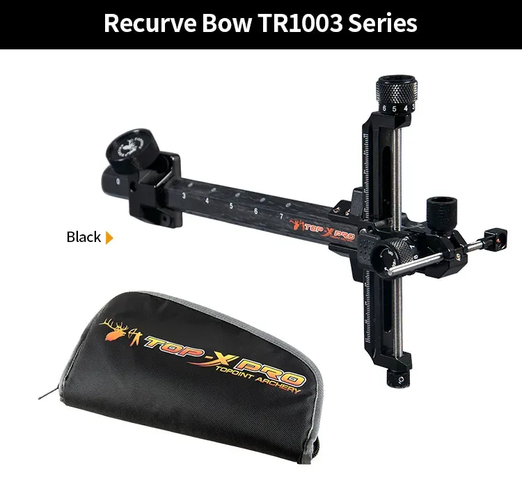 TOPOINT TP1003 Recurve Bow Sight – 9" Extension, Lightweight, Quick-Release, Multiple Colors