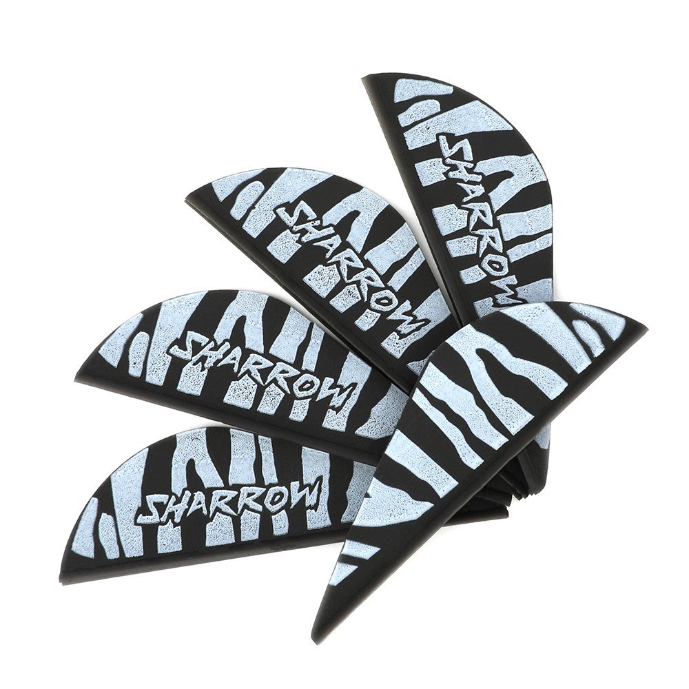 AME Archery Water Drop Zebra Print Rubber Feather – 2 Inch (50pcs)