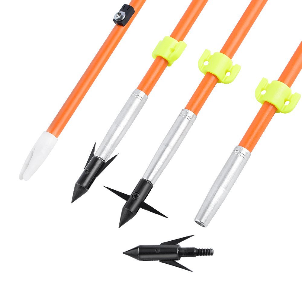 AME ARCHERY Orange Bowfishing Arrow (Upgraded Version with Screw Lock)