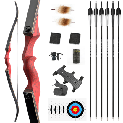 BlackHunter 60" Recurve Bow Arrow Set 20-60lbs RH LH