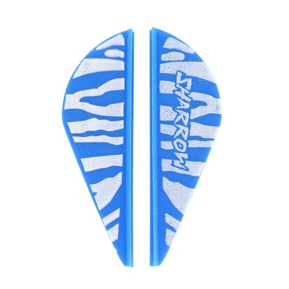 AME Archery Water Drop Zebra Print Rubber Feather – 2 Inch (50pcs)