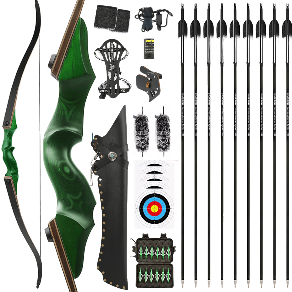 BlackHunter 60" Recurve Bow Arrow Set 20-60lbs RH LH